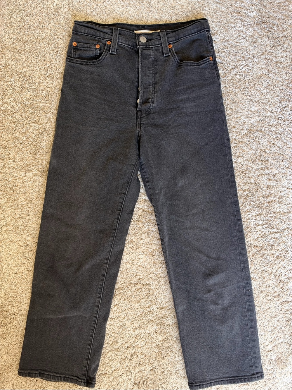 Levi’s Ribcage Straight Ankle Jeans Black 27